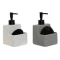 Pikkukuva 1 / 3: Saippuakuppi Home ESPRIT Valkoinen Harmaa ABS Dolomite (2 osaa)