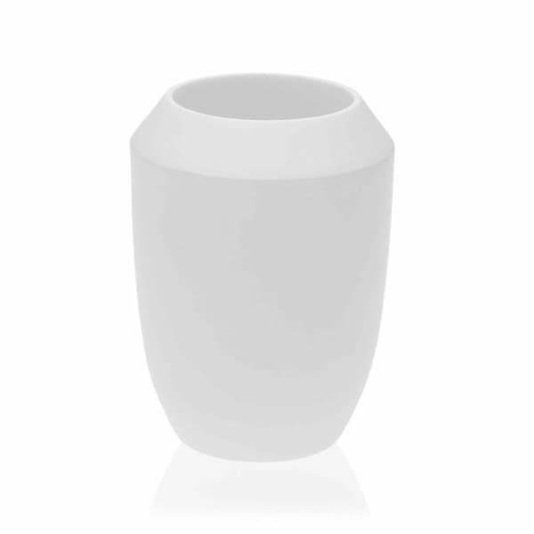 Tandbørsteholder Versa Hvid Harpiks (8,1 x 10,6 cm)