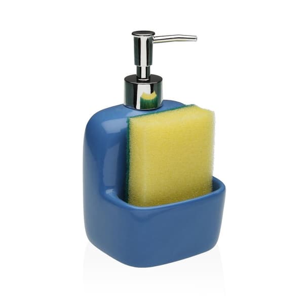 Tvåldispenser Versa Blå Keramik 9,4 x 17,8 x 10,5 cm