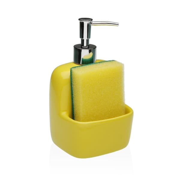 Sæbedispenser Versa Gul Keramik 9,4 x 17,8 x 10,5 cm