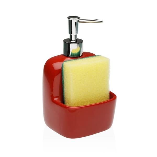 Sæbedispenser Versa Rød Keramik 9,4 x 17,8 x 10,5 cm