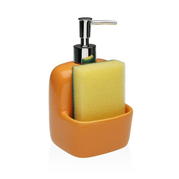 Sæbedispenser Versa Orange Keramik 9,4 x 17,8 x 10,5 cm