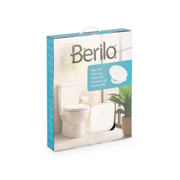 Toiletlåg Berilo B6618A Hvid polypropylen 37 x 4 x 43 cm (6 enheder)