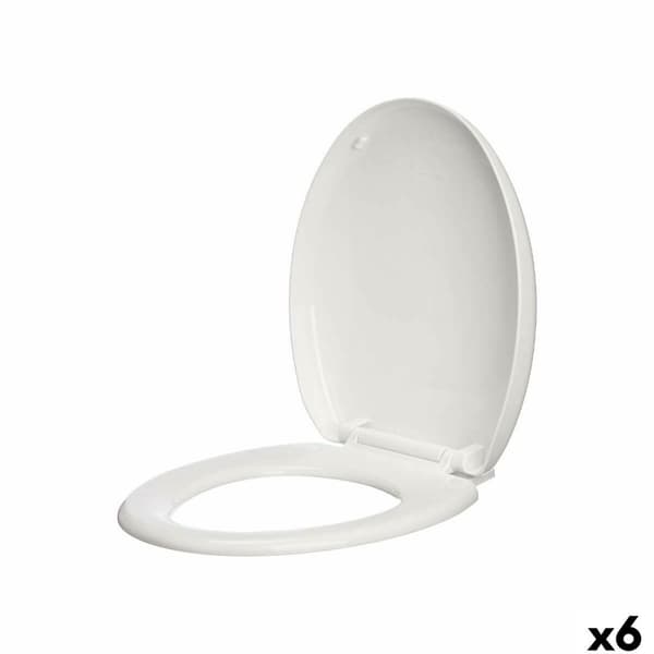 Toalettsete Berilo B6618A Hvit polypropylen 37 x 4 x 43 cm (6 enheter)