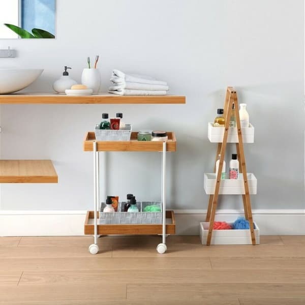 Badrumshyllor Versa Bambu Trä MDF Trä MDF/Bambu (18 x 81 x 30 cm)