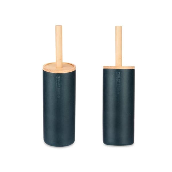Toiletbørste Berilo B5456BC-5 - 440 Sort Træ Harpiks 10,2 x 38 x 10,2 cm (4 enheder)