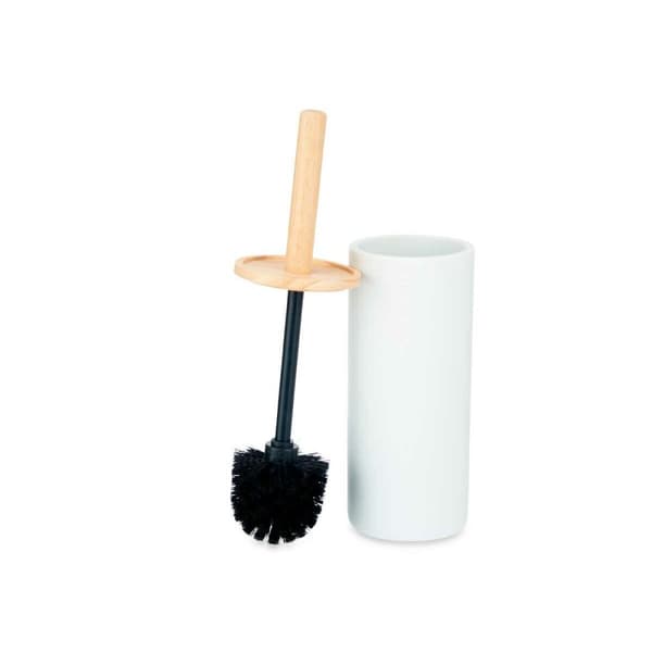 Toiletbørste Berilo B5456BC-5 - 439 Hvid Træ Harpiks 10,2 x 38 x 10,2 cm (4 enheder)