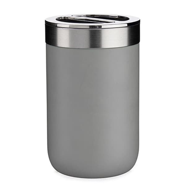 Tandbørsteholder Berilo BP15-002-3 Grå Sølvfarvet Plastik 7,7 x 11,2 x 7,7 cm (6 enheder)