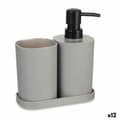 Miniatyrbillede 1 af 3: Conjunto de Banho Berilo B8108-S3-GREY Sort Grå polypropylen (12 enheder)