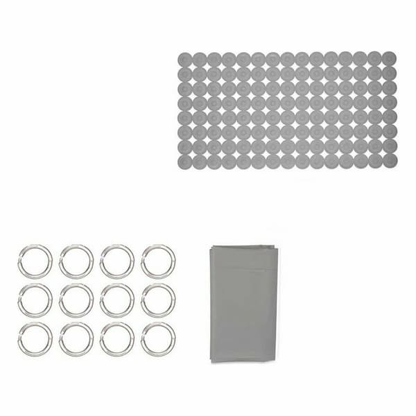 Conjunto de Banho Berilo CN-B6032A-GREY Grå PVC Polyetylen EVA (12 enheder)