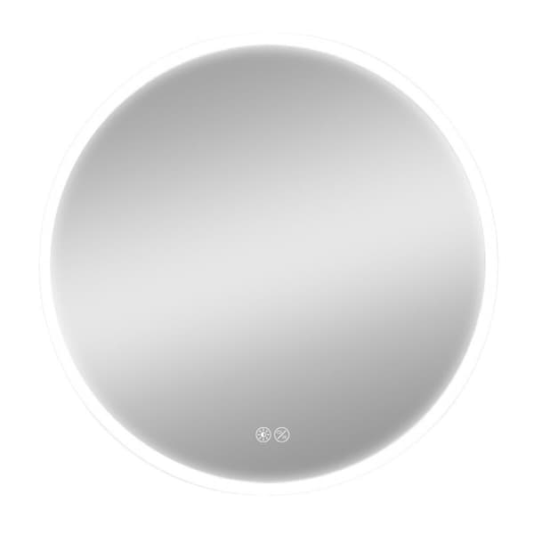 Vægspejl EDM 32436 20 W Ø 60 cm Gennemsigtig Aluminium Cirkulær LED Lys