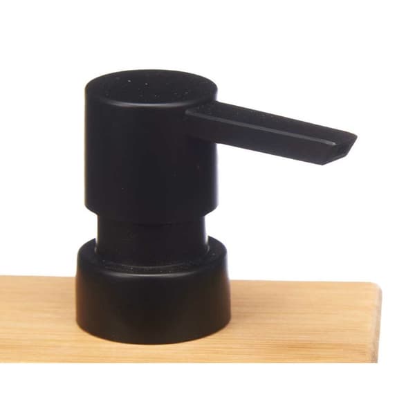 Sæbedispenser Berilo 15342 Sort Bambus Plastik 9,7 x 15 x 5,8 cm (12 enheder)
