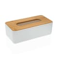 Miniatyrbillede 1 af 2: Lommetørklæde eller tørklæde kasse Versa Bambus polypropylen 13,1 x 8,6 x 26,1 cm Hvid