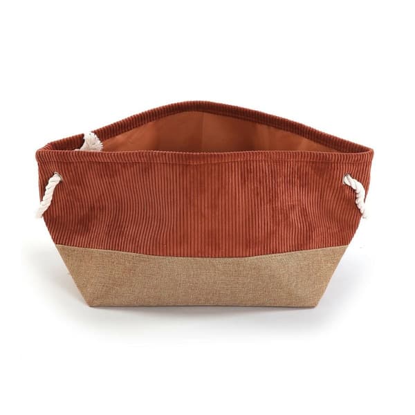 Multibrug kurv Versa Corduroy 29 x 27 x 39 cm Terrakotta