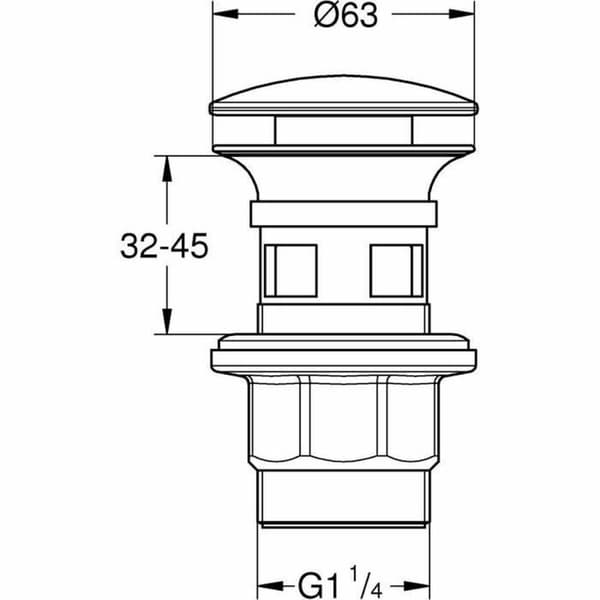 Bundprop Grohe 40824000 Grå