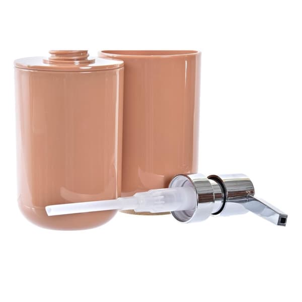 Conjunto de Banho DKD Home Decor Natur Grå Orange Koral Aluminium Bambus PS Moderne (9 x 7 x 16 cm) (2 enheder) (7 x 7 x 16 cm)