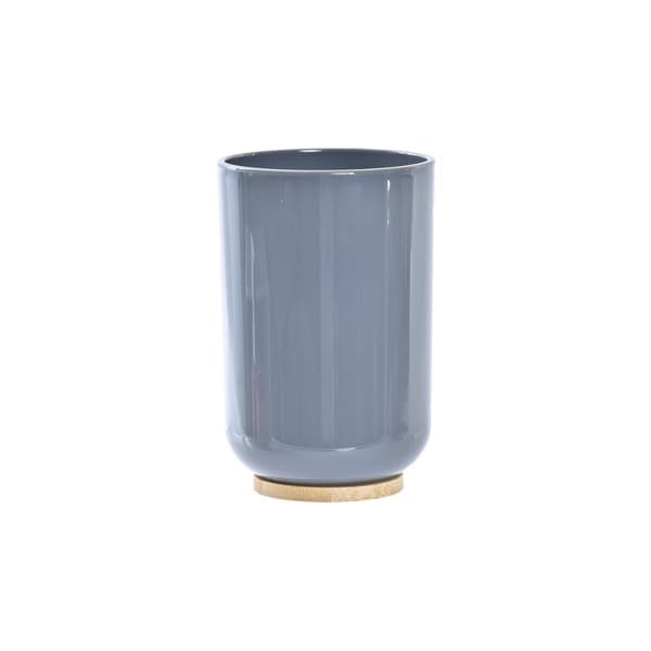 Conjunto de Banho DKD Home Decor Natur Grå Orange Koral Aluminium Bambus PS Moderne (9 x 7 x 16 cm) (2 enheder) (7 x 7 x 16 cm)