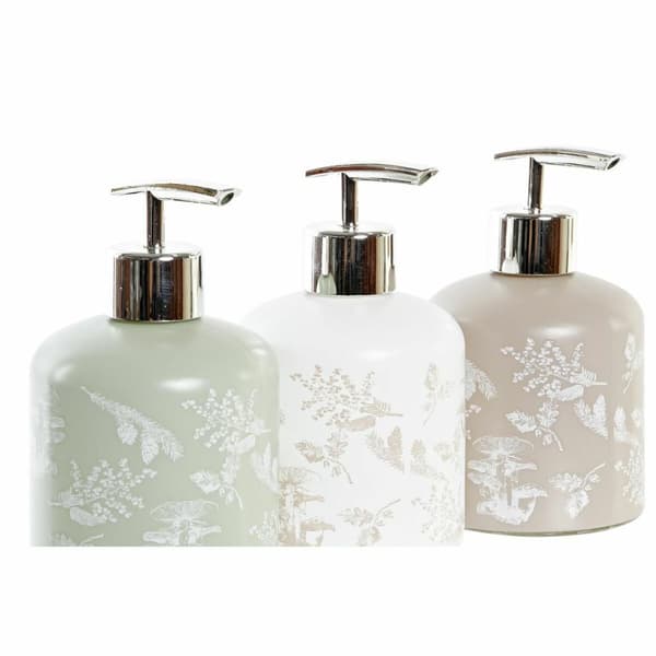 Saippua-annostelija DKD Home Decor Kristalli ABS 350 ml (8 x 8 x 14 cm) (3 osaa)