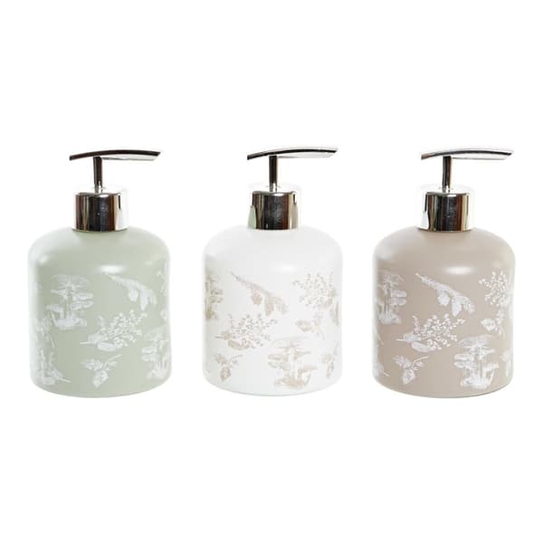 Saippua-annostelija DKD Home Decor Kristalli ABS 350 ml (8 x 8 x 14 cm) (3 osaa)