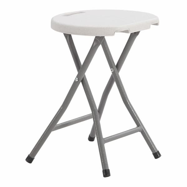 Taitettava jakkara EDM 73798 Valkoinen 33 x 30 x 45 cm