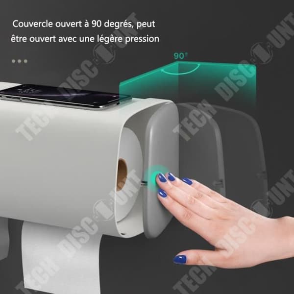 TD® Multifunktionell Toalettlåda Papperslåda Tissue Box Toalett Läcksäker Dubbelrullhållare