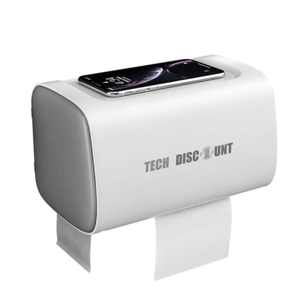 TD® Multifunktionell Toalettlåda Papperslåda Tissue Box Toalett Läcksäker Dubbelrullhållare