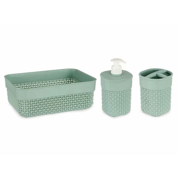Conjunto de Banho Berilo PP-107-3 Grøn Plastik (12 enheder)