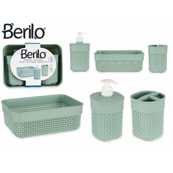 Conjunto de Banho Berilo PP-107-3 Grøn Plastik (12 enheder)