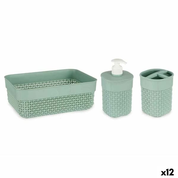 Conjunto de Banho Berilo PP-107-3 Grøn Plastik (12 enheder)