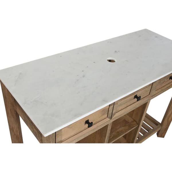 Skåp under diskbänk Home ESPRIT Vit Naturell Keramik Mangoträ 120 x 50 x 82 cm