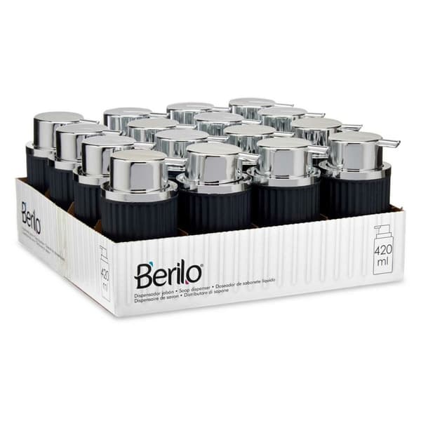 Sæbedispenser Berilo 3236-3 Antracit Plastik 420 ml 7 x 14,5 x 8,5 cm (16 enheder)