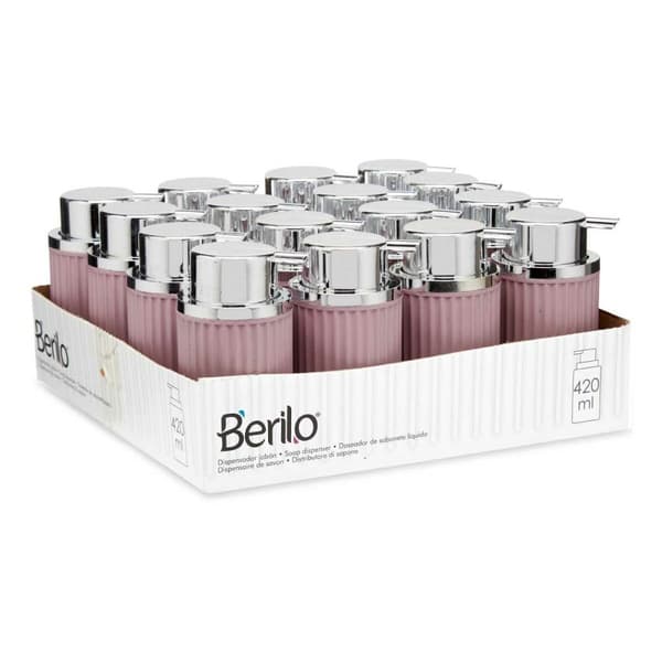 Tvåldispenser Berilo 3236-4 Rosa Plast 420 ml 7 x 14,5 x 8,5 cm (16 antal)
