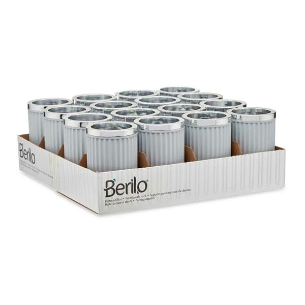 Glas Berilo 3436-2 Grå Plastik 7,5 x 11,5 x 7,5 cm (16 enheder)
