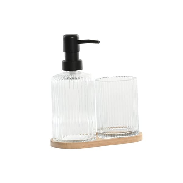 Badkit Home ESPRIT Transparent Naturell Bambu Glas Modern 3 Delar