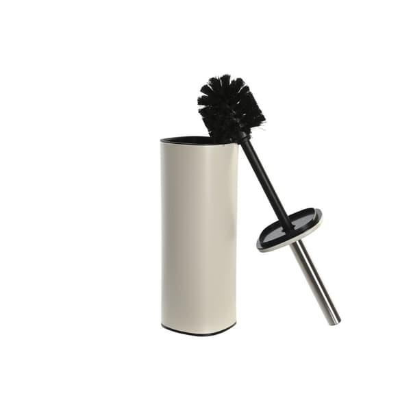 Vessaharja DKD Home Decor Beige Harmaa Kerma Metalli Ruostumaton teräs 9,5 x 9,5 x 38,5 cm (2 osaa)