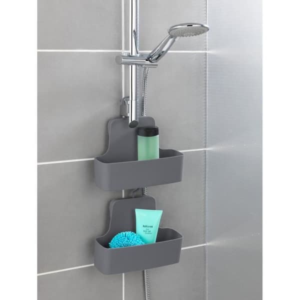 WENKO Hängande duschkorg Barcelona, Hängande duschhylla, BPA-fri plast, 26x24x9 cm, antracit