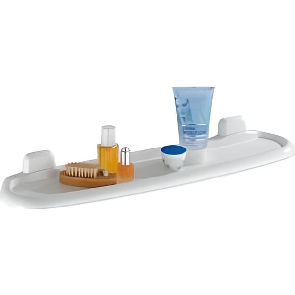 Väggduschhylla - WENKO - Pure - Plast - L58 cm - Vit