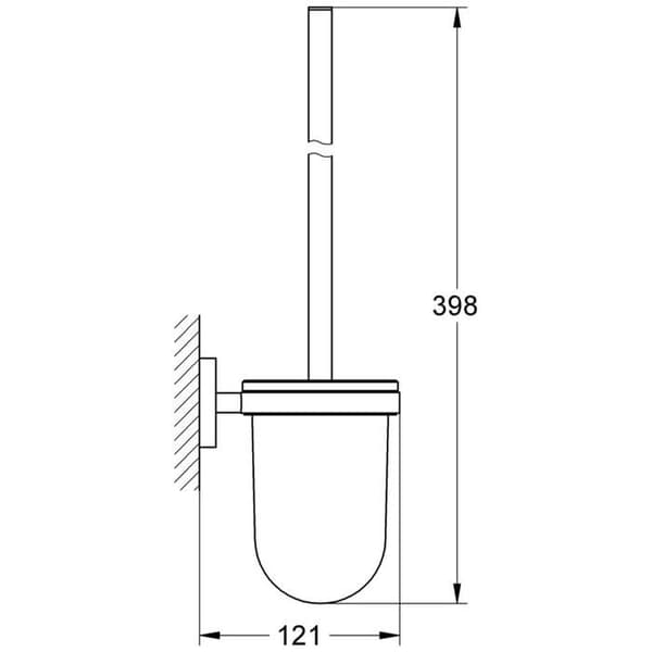 Grohe - Essentials toalettborsthållare med dolda fästen, hård grafit (40374A01)