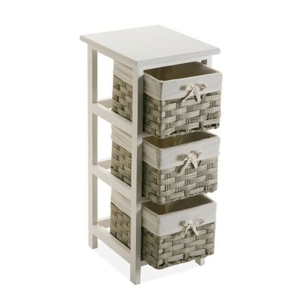 Flerfunktionslådor Versa Pompei 29 x 62 x 25 cm Vit