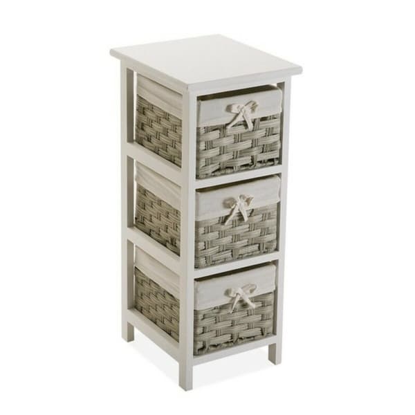 Flerfunktionslådor Versa Pompei 29 x 62 x 25 cm Vit