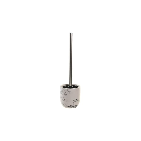 Toalettborste DKD Home Decor Svart Cement Vit 10 x 10 x 36 cm
