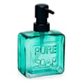 Miniatyrbild 2 av 2: Tvåldispenser Berilo Pure Soap Grön Glas Plast 250 ml 9 x 15 x 5 cm (12 antal)