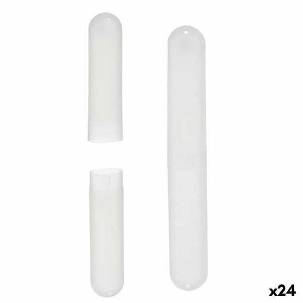 Tandborsthållare Transparent polypropen 20 x 2 x 3 cm (24 antal)