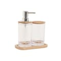 Miniatyrbild 1 av 5: Badkit Home ESPRIT Transparent Naturell Bambu Aluminium polystyren 16 x 9 x 18 cm