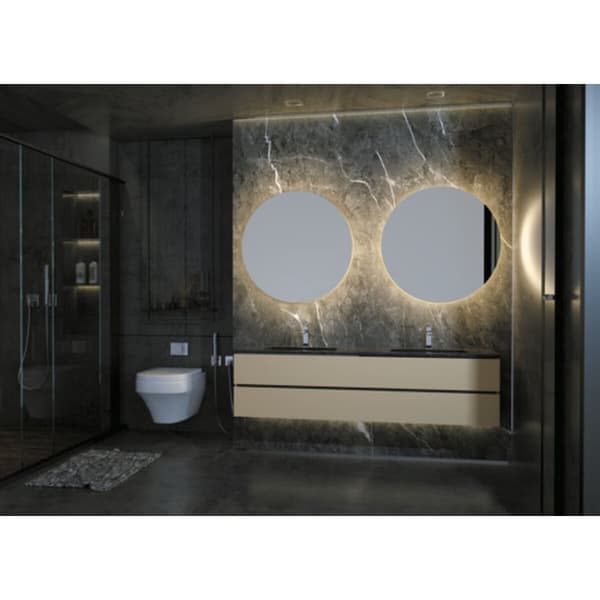 Badrumsspegel med LED-belysning Ledimex OPOR001-80C Speglar