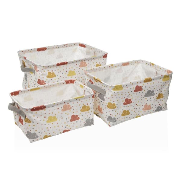 Kurv Versa Tekstil 22 x 12 x 10 cm 18 x 14 x 28 cm 25 x 15 x 12 cm 28 x 18 x 14 cm