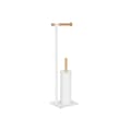 Miniatyrbillede 1 af 5: Toiletpapirholder Home ESPRIT Hvid Natur Metal Bambus 22 x 16 x 68 cm