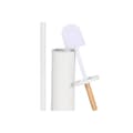 Miniatyrbilde 4 av 5: Toalettrullholder Home ESPRIT Hvit Naturell Metall Bambus 22 x 16 x 68 cm