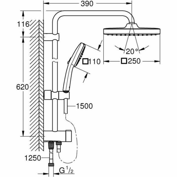 Suihkukolumni Grohe ABS