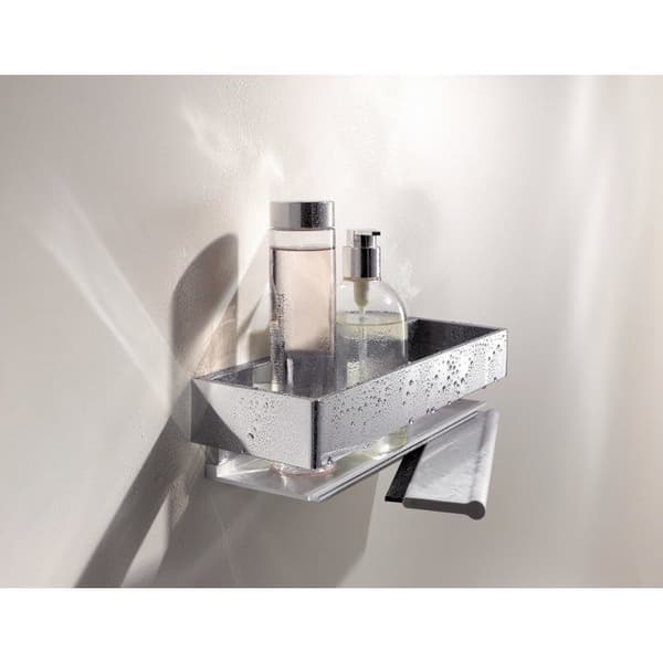 Porte-éponge EDITION 11 - Anodiserad silveraluminium / förkromad - 11159010000